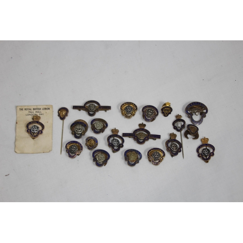 771 - QUANTITY OF ROYAL BRITISH LEGION BADGES AND PINS