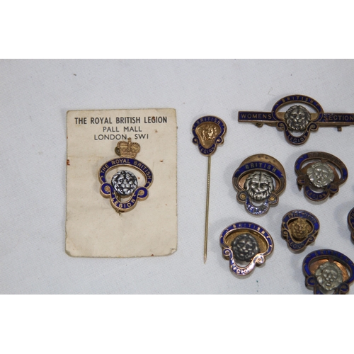 771 - QUANTITY OF ROYAL BRITISH LEGION BADGES AND PINS