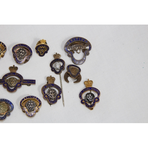 771 - QUANTITY OF ROYAL BRITISH LEGION BADGES AND PINS