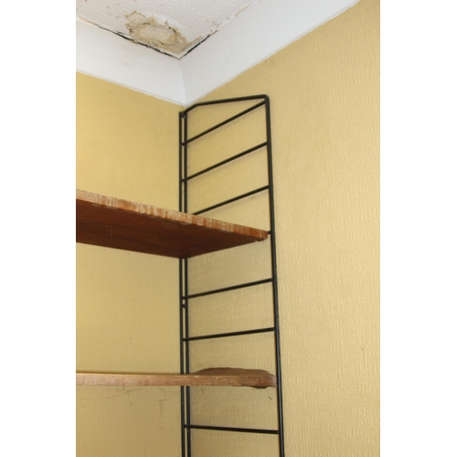 26 - SMALL QUANTITY OF RETRO LADDERAX SHELVING - A/F - INCLUDES 3 X LARGE SHELVES 119 X 32CM, 5 X SMALL S... 
