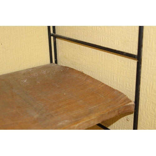 26 - SMALL QUANTITY OF RETRO LADDERAX SHELVING - A/F - INCLUDES 3 X LARGE SHELVES 119 X 32CM, 5 X SMALL S... 