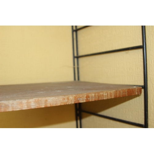26 - SMALL QUANTITY OF RETRO LADDERAX SHELVING - A/F - INCLUDES 3 X LARGE SHELVES 119 X 32CM, 5 X SMALL S... 