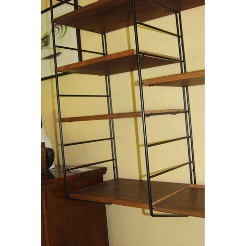 26 - SMALL QUANTITY OF RETRO LADDERAX SHELVING - A/F - INCLUDES 3 X LARGE SHELVES 119 X 32CM, 5 X SMALL S... 