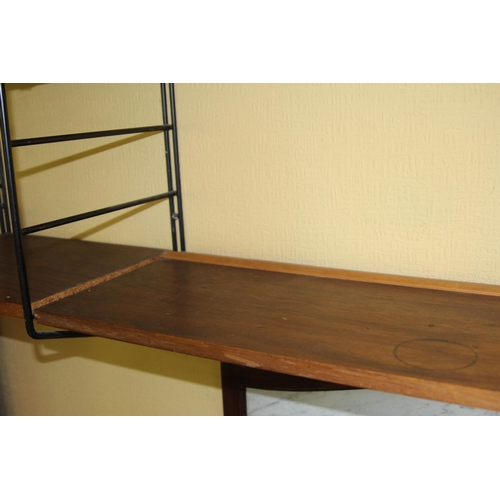 26 - SMALL QUANTITY OF RETRO LADDERAX SHELVING - A/F - INCLUDES 3 X LARGE SHELVES 119 X 32CM, 5 X SMALL S... 