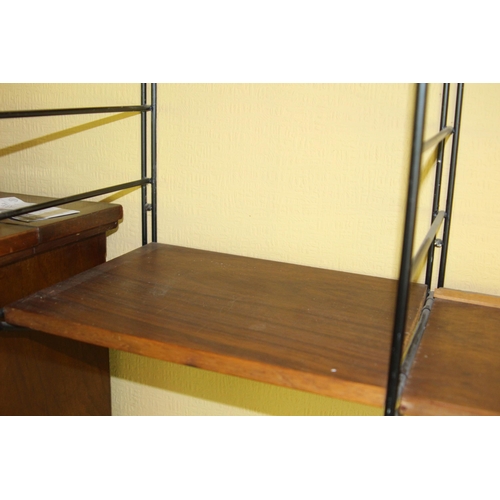 26 - SMALL QUANTITY OF RETRO LADDERAX SHELVING - A/F - INCLUDES 3 X LARGE SHELVES 119 X 32CM, 5 X SMALL S... 