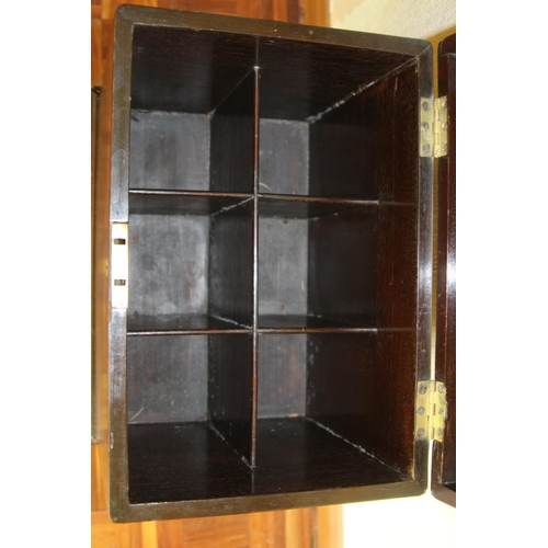 37 - ANTIQUE WINE BOX 
43 X 29 X 70CM