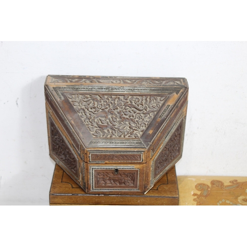 464 - QUANTITY OF INTERESTING WOODEN BOXES
30 X 22 X 8CM