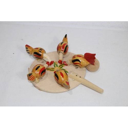 469 - QUANTITY OF WOODEN CARVED MOVING MODELS ETC 
15 X 14CM