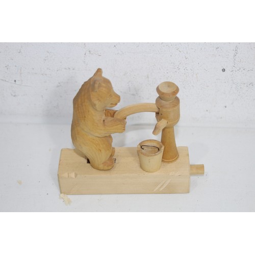 469 - QUANTITY OF WOODEN CARVED MOVING MODELS ETC 
15 X 14CM