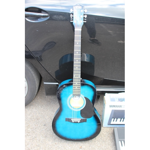 725 - QUANTITY OF MUSICAL INSTRUMENTS INCLUDING GUITAR, KEYBOARD AND HOHNER HARMONICA