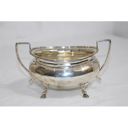 1022 - THREE PIECE TEASET - 1180G - SHEFFIELD 1917 - STEVENSON AND LAW