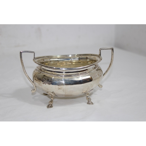 1022 - THREE PIECE TEASET - 1180G - SHEFFIELD 1917 - STEVENSON AND LAW
