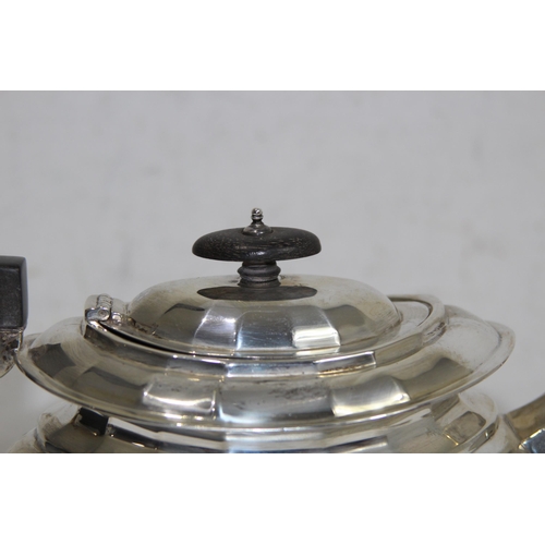 1022 - THREE PIECE TEASET - 1180G - SHEFFIELD 1917 - STEVENSON AND LAW