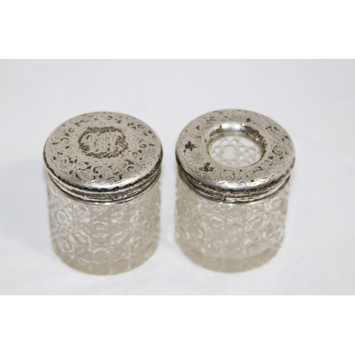 1023 - 7 PIECE SILVER VANITY SET - CHESTER 1910 - J AND R GRIFFIN