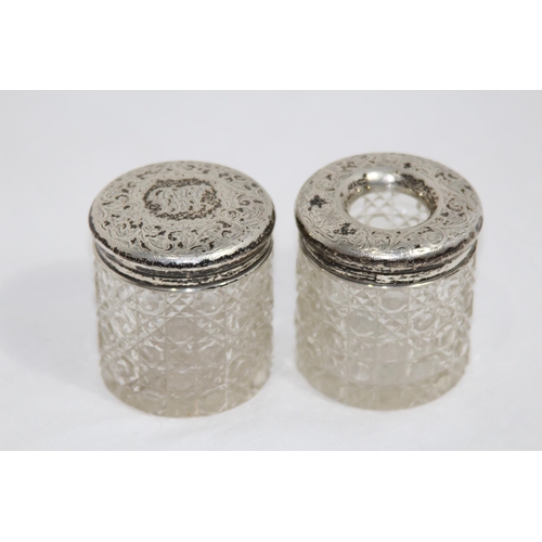 1023 - 7 PIECE SILVER VANITY SET - CHESTER 1910 - J AND R GRIFFIN