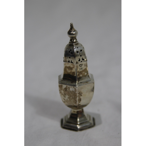 1029 - SILVER SALT AND PEPPER - 30G - BIRMINGHAM 1903 - WILLIAM DAVENPORT