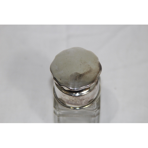 1037 - SILVER TOP VANITY JAR - BIRMINGHAM 1913