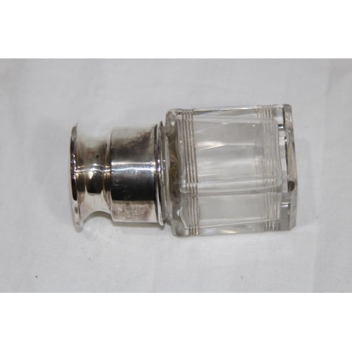 1037 - SILVER TOP VANITY JAR - BIRMINGHAM 1913