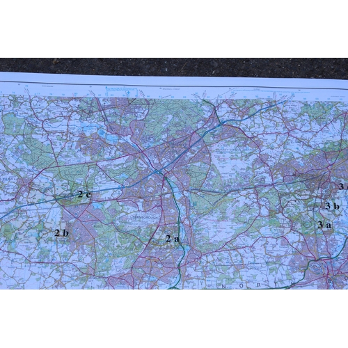 745 - POST WAR 1952 BRITISH MAP CONTAINER - C/W ALDERSHOT MAPS
107CM
