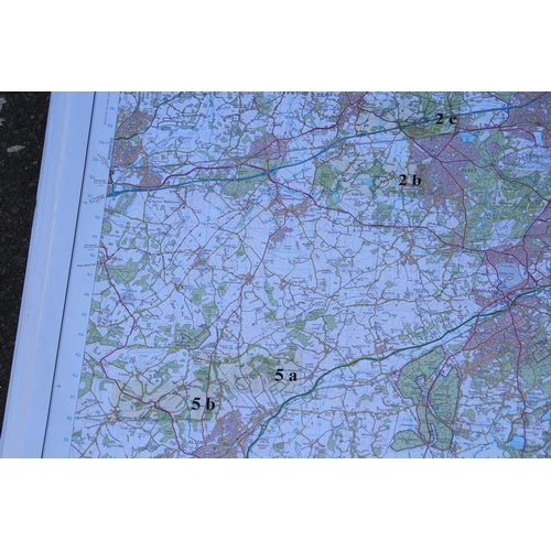 745 - POST WAR 1952 BRITISH MAP CONTAINER - C/W ALDERSHOT MAPS
107CM