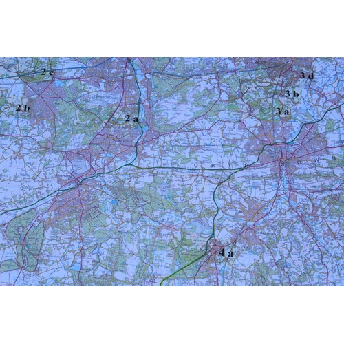 745 - POST WAR 1952 BRITISH MAP CONTAINER - C/W ALDERSHOT MAPS
107CM