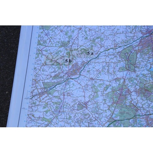 745 - POST WAR 1952 BRITISH MAP CONTAINER - C/W ALDERSHOT MAPS
107CM