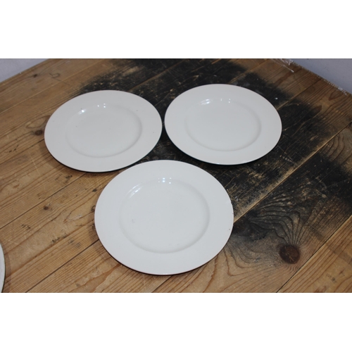 747 - WW2 DATED BRITISH CHINA PLATES AND FORKS PLUS POST WAR BRITISH CHINA WARE