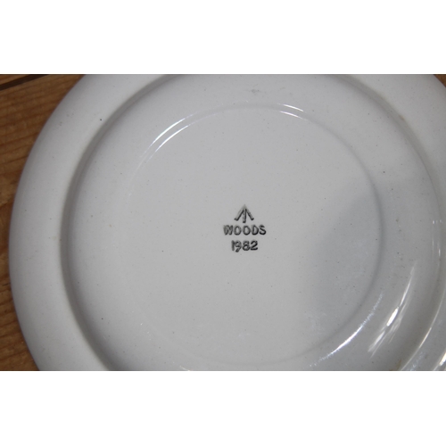 747 - WW2 DATED BRITISH CHINA PLATES AND FORKS PLUS POST WAR BRITISH CHINA WARE