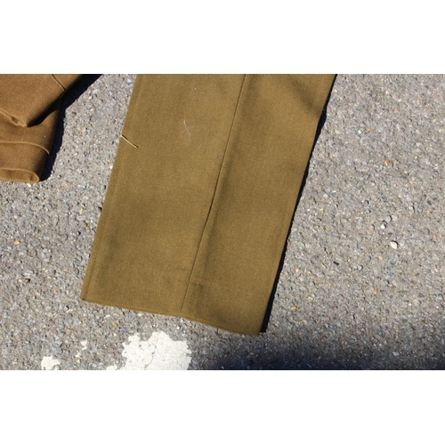751 - PARACHUTE REGIMENT OFFICER UNIFORM INCLUDING SWAGGER STICK AND 2 X SAM BROWNS