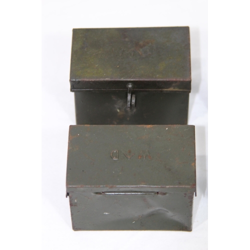 750 - QUANTITY OF MILITARY TINS x6 plus SHELL