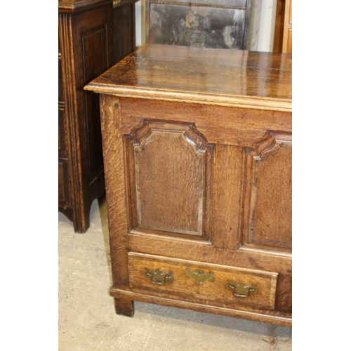 59 - ANTIQUE JACOBEAN COFFA WITH CANDLE BOX
160 X 57 X 90CM