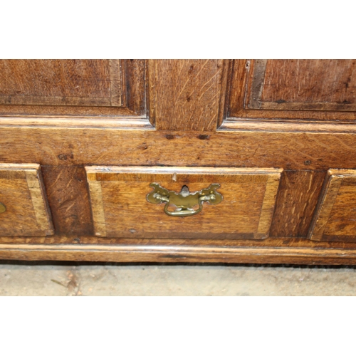 59 - ANTIQUE JACOBEAN COFFA WITH CANDLE BOX
160 X 57 X 90CM