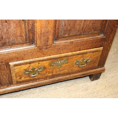 59 - ANTIQUE JACOBEAN COFFA WITH CANDLE BOX
160 X 57 X 90CM