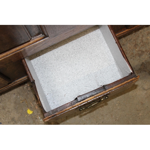 59 - ANTIQUE JACOBEAN COFFA WITH CANDLE BOX
160 X 57 X 90CM