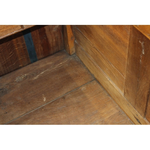 59 - ANTIQUE JACOBEAN COFFA WITH CANDLE BOX
160 X 57 X 90CM