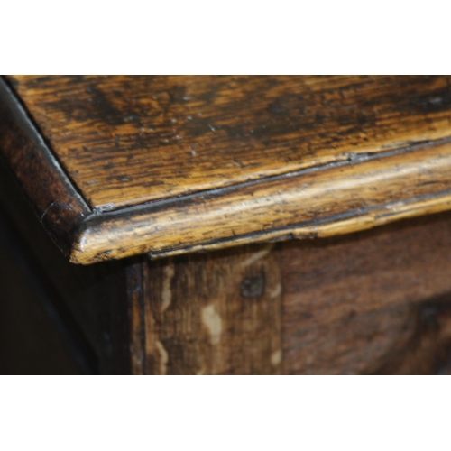 59 - ANTIQUE JACOBEAN COFFA WITH CANDLE BOX
160 X 57 X 90CM