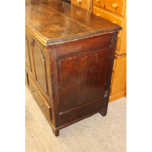 59 - ANTIQUE JACOBEAN COFFA WITH CANDLE BOX
160 X 57 X 90CM