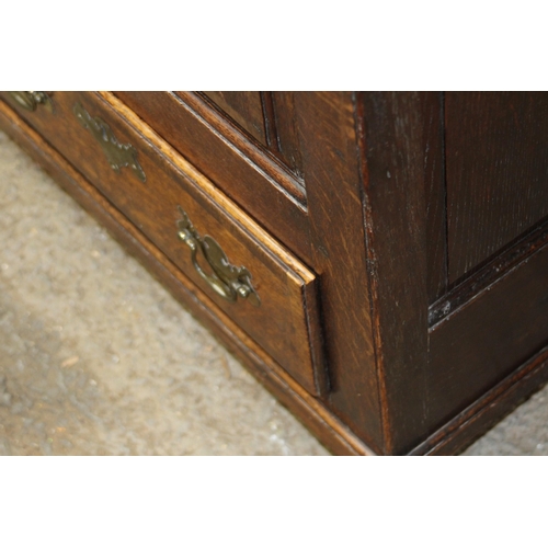 59 - ANTIQUE JACOBEAN COFFA WITH CANDLE BOX
160 X 57 X 90CM