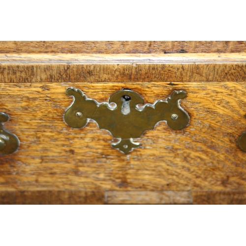 59 - ANTIQUE JACOBEAN COFFA WITH CANDLE BOX
160 X 57 X 90CM