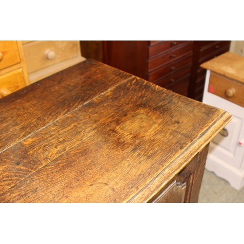59 - ANTIQUE JACOBEAN COFFA WITH CANDLE BOX
160 X 57 X 90CM