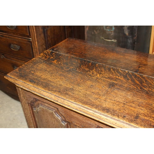 59 - ANTIQUE JACOBEAN COFFA WITH CANDLE BOX
160 X 57 X 90CM