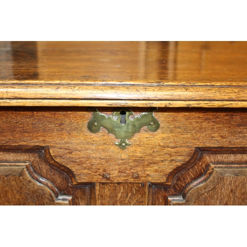 59 - ANTIQUE JACOBEAN COFFA WITH CANDLE BOX
160 X 57 X 90CM