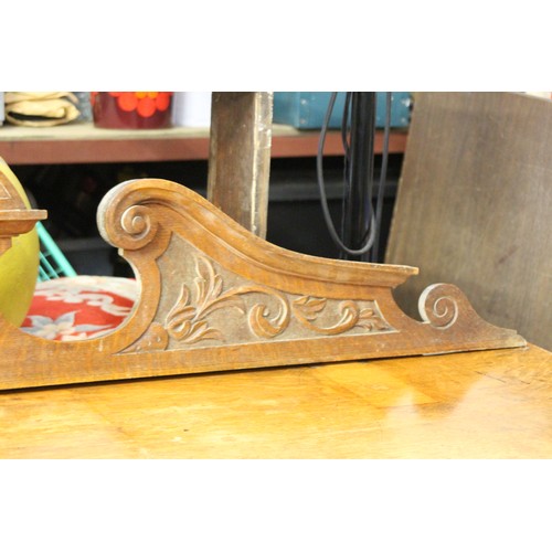 11 - EDWARDIAN HEAVILY CARVED SIDEBOARD WITH LEAD LINED CUPBOARD
181 X 54 X 129CM