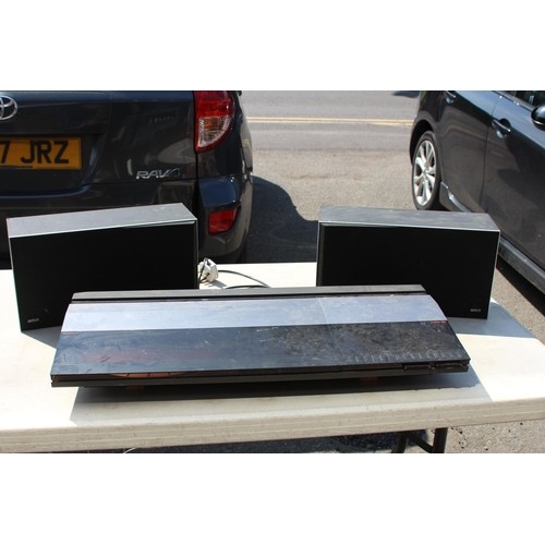 736 - BANG AND OLUFSEN BEOCENTER 2200 AND PAIR OF BEOVOX X25 SPEAKERS