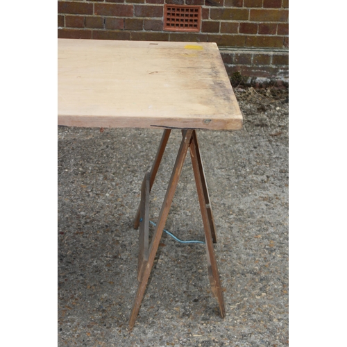 14 - 2 X TRESTLE TABLES
198 x 93 x 82cm