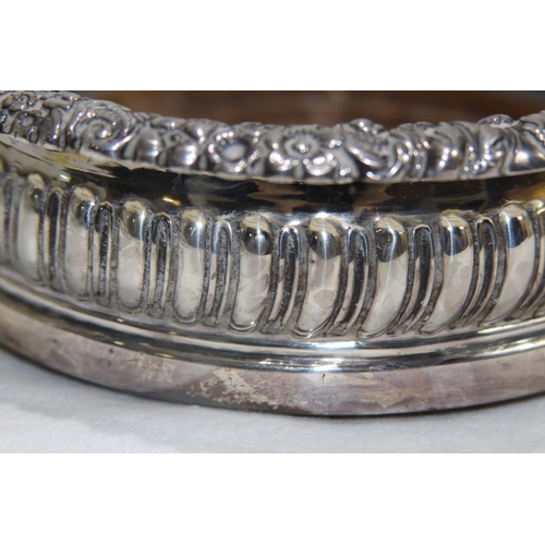 1050 - PAIR OF SILVER WINE COASTERS - SHEFFIELD 1820 - THOMAS AND JOHN SETTLE