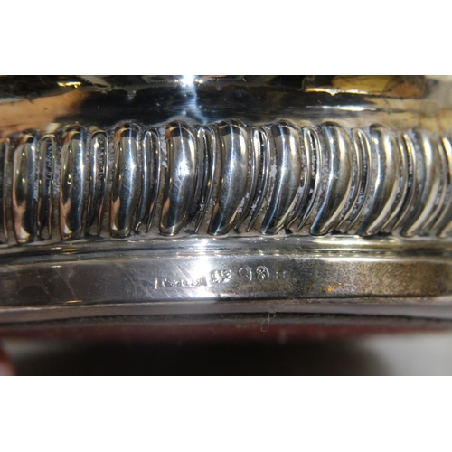 1050 - PAIR OF SILVER WINE COASTERS - SHEFFIELD 1820 - THOMAS AND JOHN SETTLE