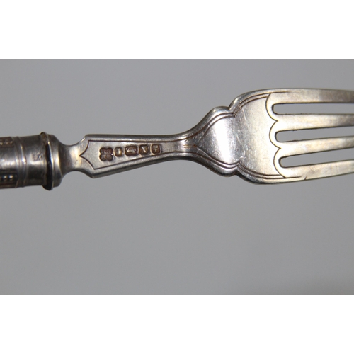 1061 - SILVER FISH KNIFE AND FORK - SHEFFIELD 1842 - MARTIN HALL AND CO