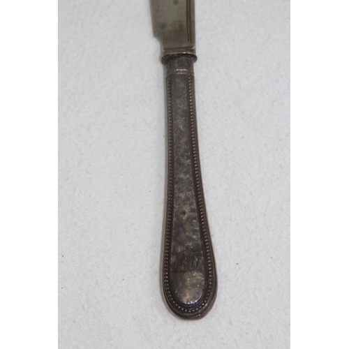 1061 - SILVER FISH KNIFE AND FORK - SHEFFIELD 1842 - MARTIN HALL AND CO