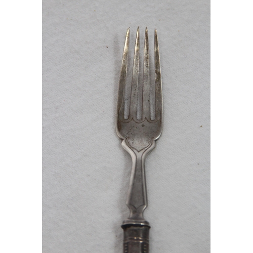 1061 - SILVER FISH KNIFE AND FORK - SHEFFIELD 1842 - MARTIN HALL AND CO